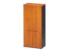Armoire haute JAZZ+ - L80 x H183 x P48 - 2 portes - 4 étagères - Aulne