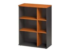 Bibliothèque mi-haut JAZZ+ - L80 x H112 x P39 - 6 niches - Aulne