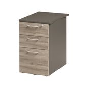 Caisson bout de bureau JAZZ+ - Profondeur 61 cm - Chêne gris