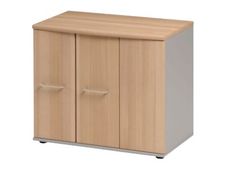 Armoire basse JAZZ+ - L80 x H71 x P48 - 3 portes - Hêtre