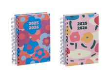 Agenda à spirale Happy - 1 jour par page - 13 x 17,5 cm - 2 modèles au choix - Brepols