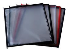 INOVSHOP - 10 Pochettes A4 pour lutrin - cadre en plastique rigide - gris