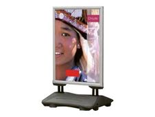 INOVSHOP - Stop-trottoir (Chevalet de sol) A0 - base lestée - double face