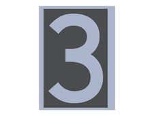 Pickup Home 3D Milan - Étiquette autocollante 100 mm - Chiffre 3 - gris