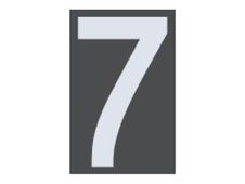 Pickup Home 3D Milan - Étiquette autocollante 100 mm - Chiffre 7 - gris