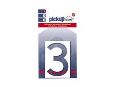 Pickup Home 3D Milan - Étiquette autocollante 60 mm - Chiffre 0 - blanc