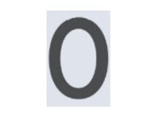 Pickup Home 3D Rio - Étiquette autocollante 60 mm - Chiffre 0 - gris