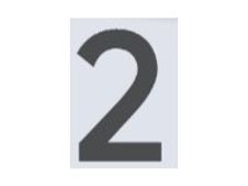 Pickup Home 3D Rio - Étiquette autocollante 60 mm - Chiffre 2 - gris