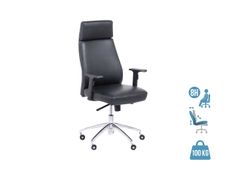 Fauteuil de bureau PHILADELPHIE - accoudoirs réglables - appui-tête intégré - noir