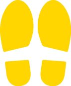 CEP - Jeu d'empreintes autocollantes sol - jaune