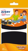 Avery - 10 Étiquettes ardoise noire - 95 x 63 mm