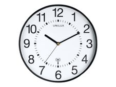 Unilux - Horloge Wave - mécanisme radio pilotée - 30 cm - noir