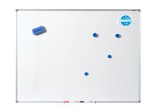DAHLE - Tableau blanc émaillé 60 x 90 cm - magnétique - cadre alu renforcé