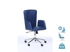Fauteuil de bureau WINDSOR - accoudoirs intégrés - Bleu