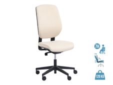 Fauteuil de bureau ROMEO - accoudoirs en option - beige, base noire