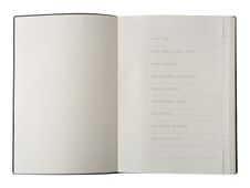 Oberthur - Carnet de notes en cuir - à élastiques A6 - noir