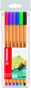 STABILO point 88 - 6 Feutres fins - 0.4 mm - couleurs assorties