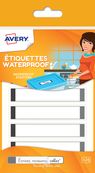 Avery - 24 Étiquettes plastifiées multi-usages blanches avec bordure grise - 86 x 17 mm