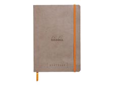 Rhodia Goalbook - Carnet souple A5 - 224 pages numérotées - petits carreaux - taupe