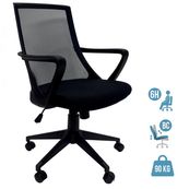 Fauteuil de bureau ALEX - accoudoirs fixes - noir