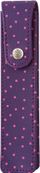 Oberthur Miss - Étui simple pour stylo - violet/pois fuchsia