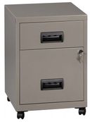 Caisson mobile - 2 tiroirs - gris souris nacré