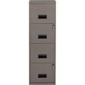 Classeur 4 tiroirs pour dossiers suspendus - 126 x 40 x 40 cm - gris souris nacré