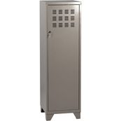 Casier de bureau avec pieds - 133 x 40 x 40 cm - gris souris nacré