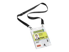 Durable - 10 Portes badge événementiel A6 - avec lacet textile