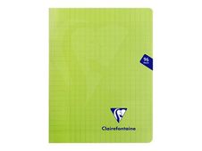 Clairefontaine Mimesys - Cahier polypro 17 x 22 cm - 48 pages - grands carreaux (Seyes) - vert