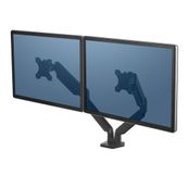 Fellowes Platinum series - Bras porte écran double réglable -  fixation sur bureau - noir
