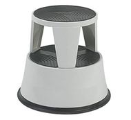 Tabouret - 2 marches - métal - gris clair