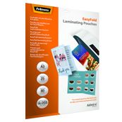 Fellowes - 25 pochettes de plastification A3 (303 x 426 mm) - 80 microns - brillantes pré-pliées