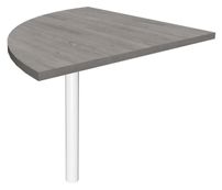 Angle de Liaison à 90° IDRA/DUAL - Pied blanc - plateau imitation Chêne gris