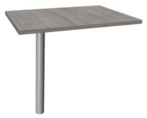 Extension IDRA/DUAL sur pied tube - 80 x 60 cm - Pied alu - plateau imitation Chêne gris