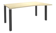 Bureau Vague EXPRIM - L160 cm - Retour droite - Plateau imitation Erable - Pieds carbone