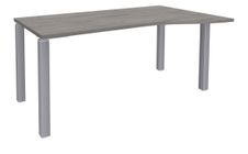 Bureau Vague EXPRIM - L160 cm - Retour droite - Plateau imitation Chêne gris - Pieds alu