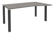Bureau Vague EXPRIM - L160 cm - Retour droite - Plateau imitation Chêne gris - Pieds carbone