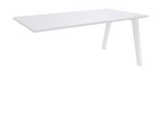 Bureau simple STEELY - L160 cm - Bureau suivant - Pieds blanc - plateau Blanc Perle