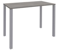 Table Lounge - L140xH105xP60 cm - 4 Pieds alu - plateau imitation chêne gris