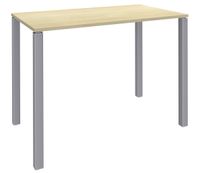Table Lounge - L140xH105xP60 cm - 4 Pieds alu - plateau imitation érable