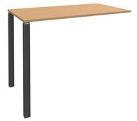 Table Lounge - L120xH105xP60 cm - 2 Pieds carbone - plateau imitation hêtre