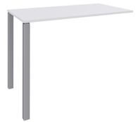 Table Lounge 2 Pieds - L140xH105xP80 cm - Pieds alu - plateau blanc perle