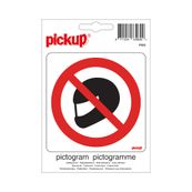 Pickup - Pictogramme - Casque interdit - 100 x 100 mm