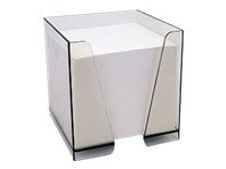 ELVE - Bloc Cube avec support plexi - 90 x 90 mm - blanc