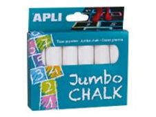 Apli Jumbo - 6 craies géantes blanches - pour trottoir