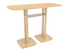 Table haute WOODY 150 cm - pieds sapin - plateau hêtre
