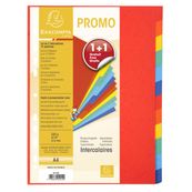 Exacompta - Lot de 2 intercalaires 12 positions - A4 - carte marbrée