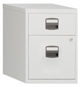 Caisson mobile métallique monobloc - H52 x L41 x P40 cm - 2 tiroirs - blanc