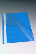 Farde à devis A4 - couverture transparente en PP - bleu